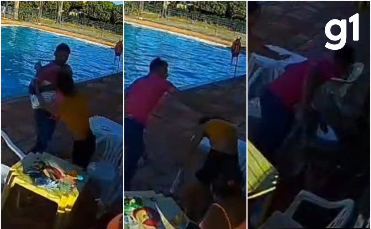 VÍDEO: mulher é agredida com mais de 10 socos por marido em clube de MT