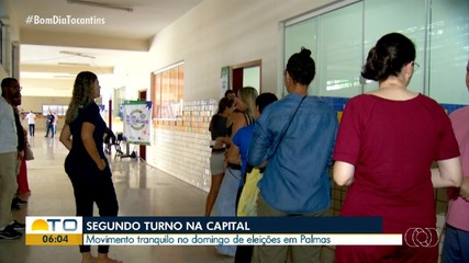 Seções eleitorais tem movimento tranquilo durante votação do 2° turno em Palmas