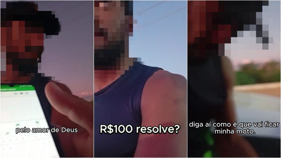 Homem tenta subornar agente de trânsito com R$ 100 para evitar apreensão de motocicleta, no interior do Ceará — Foto: Reprodução