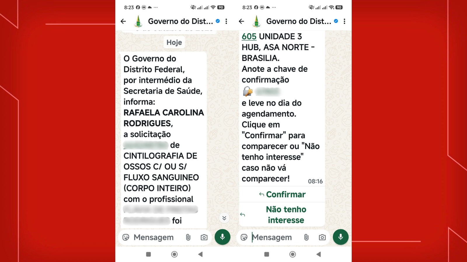 Secretaria de Saúde do DF convoca para exame paciente falecida há três meses