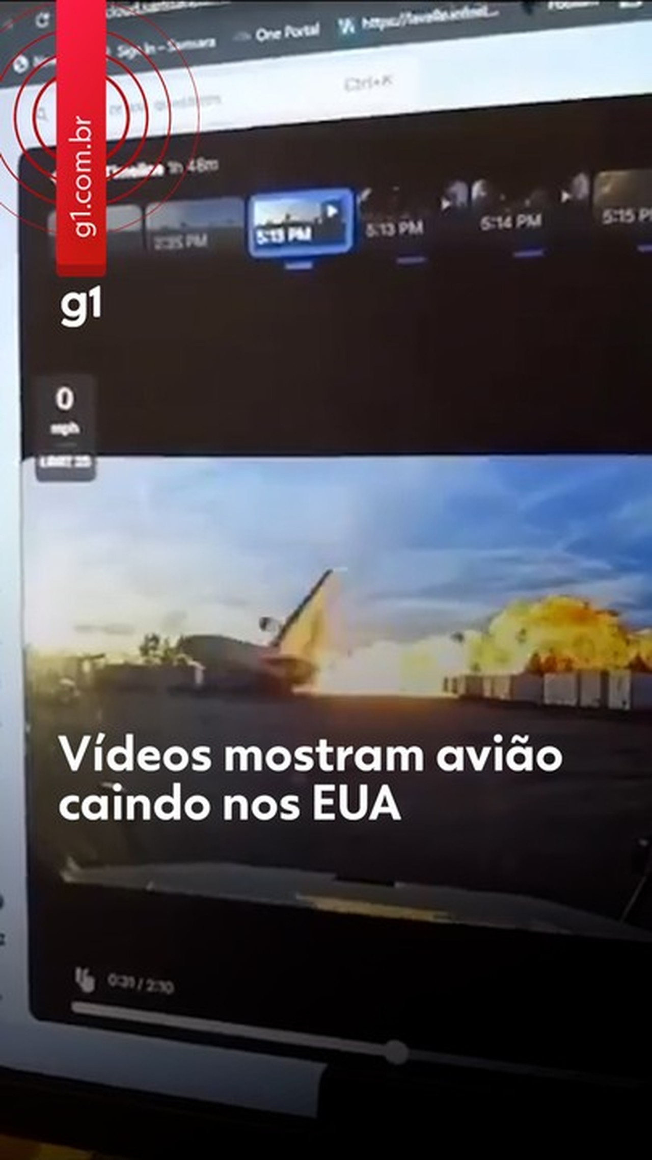 VÍDEOS mostram avião de carga caindo em chamas nos EUA