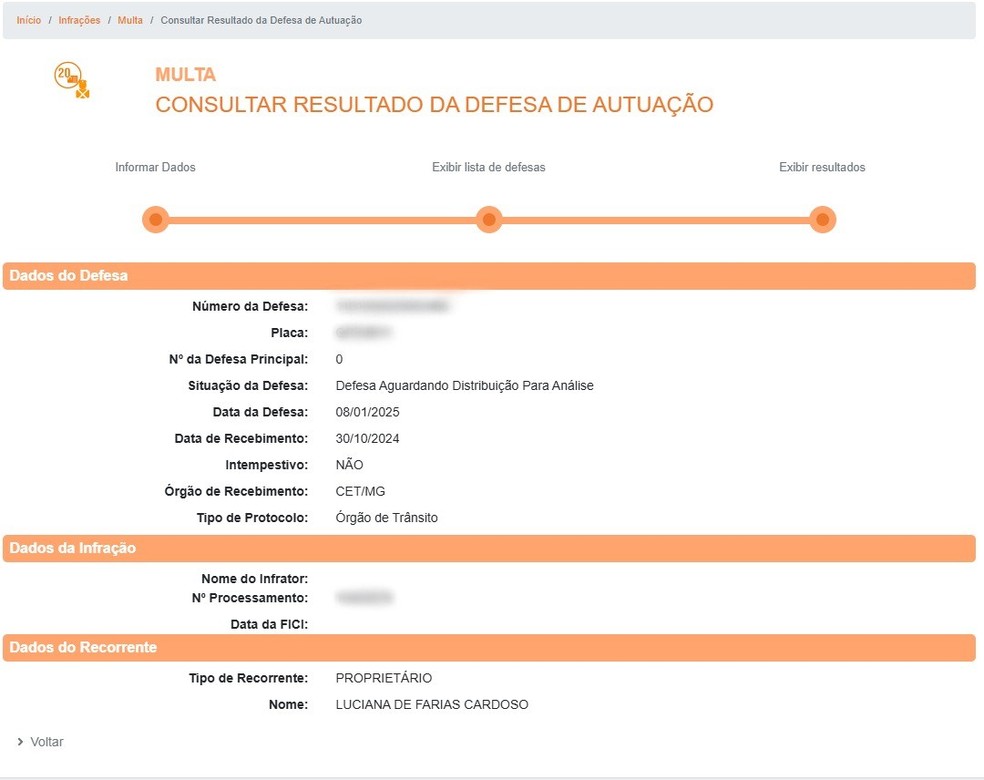 Motorista de Araçoiaba da Serra (SP) entrou com recurso contra multa — Foto: Reprodução