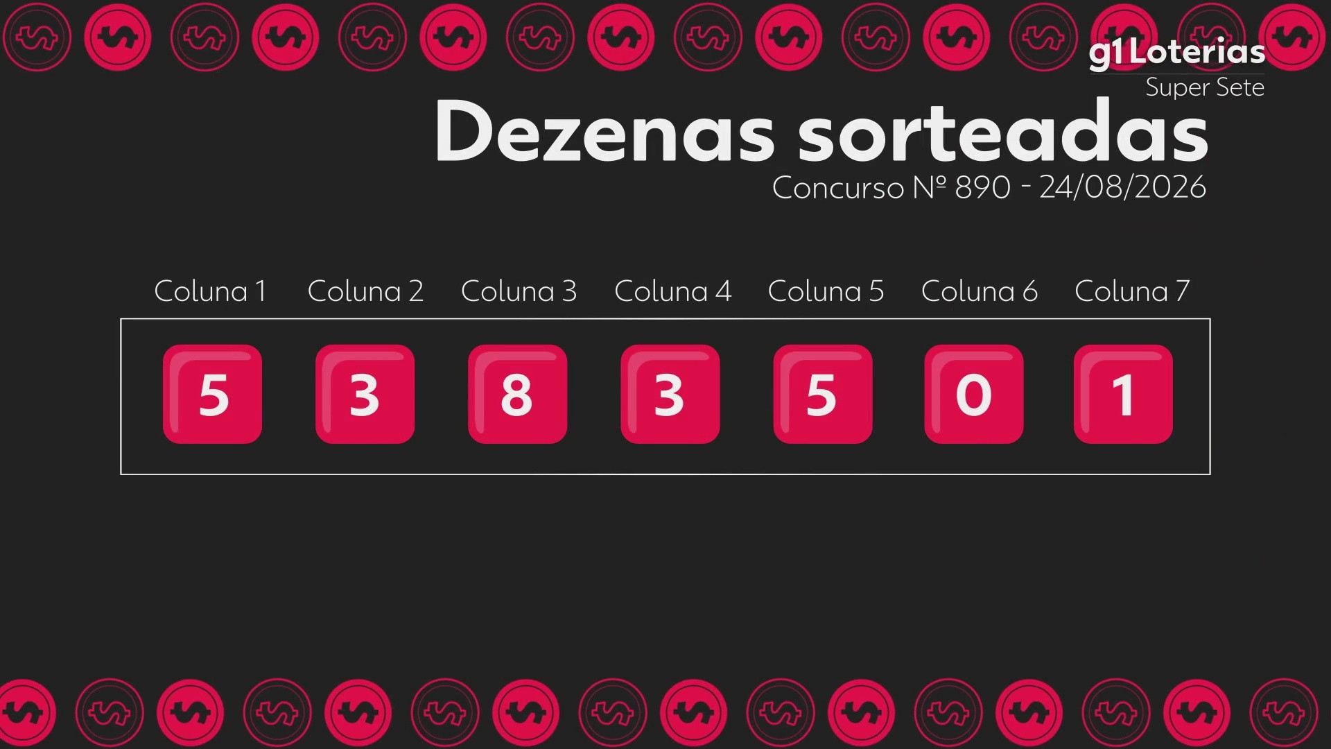 Super Sete hoje: resultado do concurso 890 e números sorteados