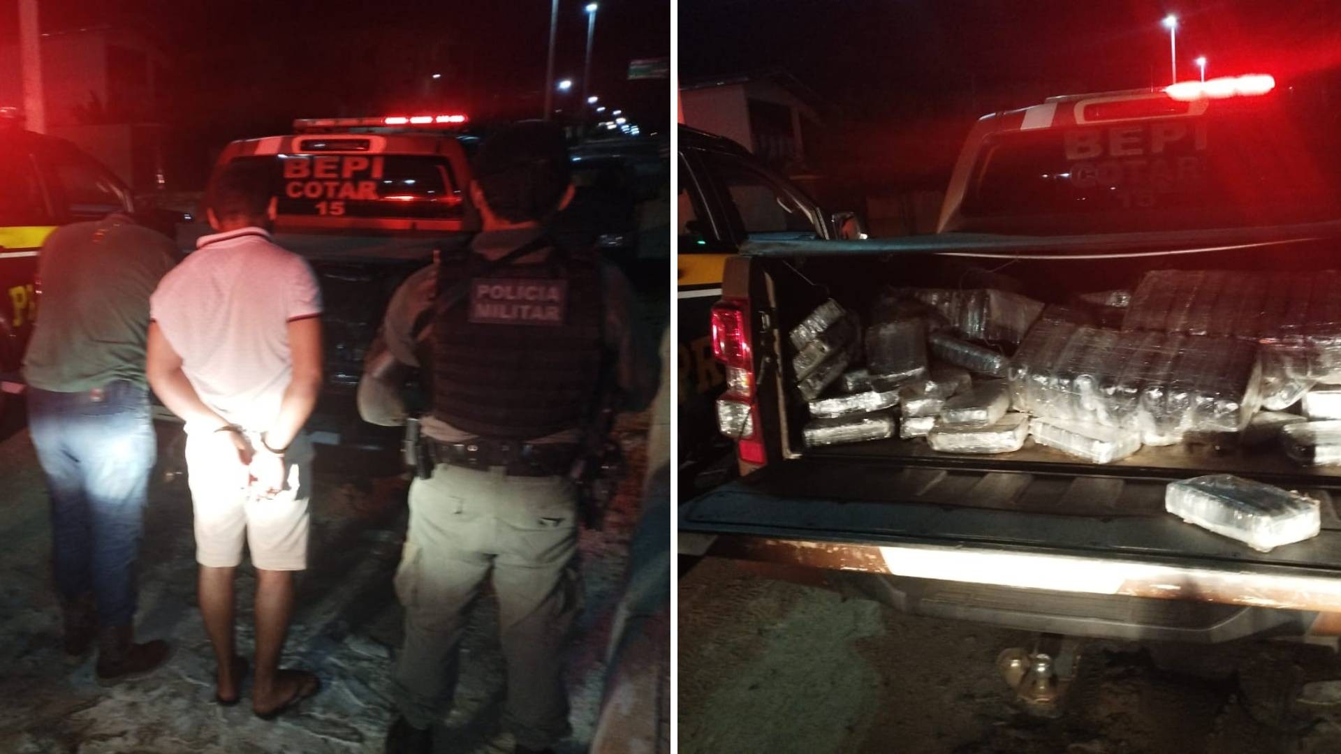 Motoristas são presos com 211 quilos de maconha no interior do Ceará
