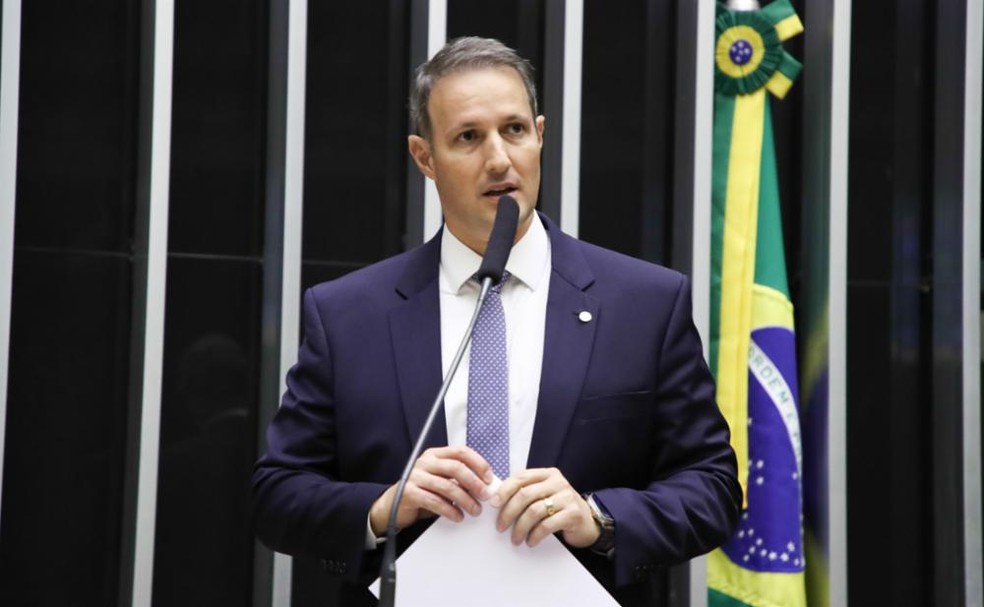 Secretário de Segurança Pública de São Paulo, Guilherme Derrite (PL-SP) voltou à Câmara para relatar o projeto. — Foto: Mario Agra/Câmara dos Deputados