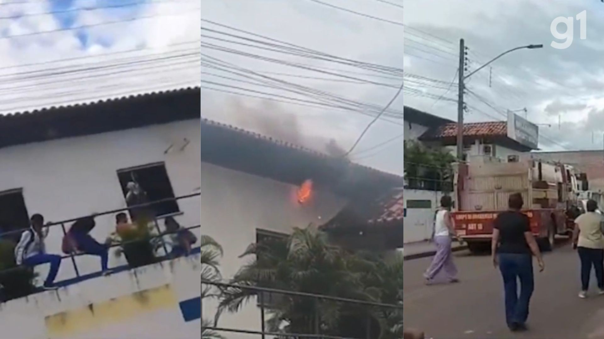 VÍDEO: Princípio de incêndio atinge escola e alunos pulam janelas para escapar do fogo em São Bento no MA 