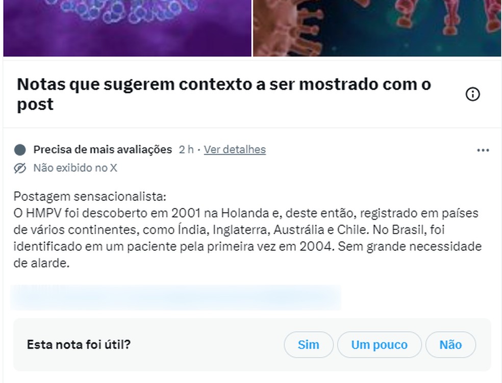 Exemplo de notas da comunidade do X — Foto: Reprodução/X