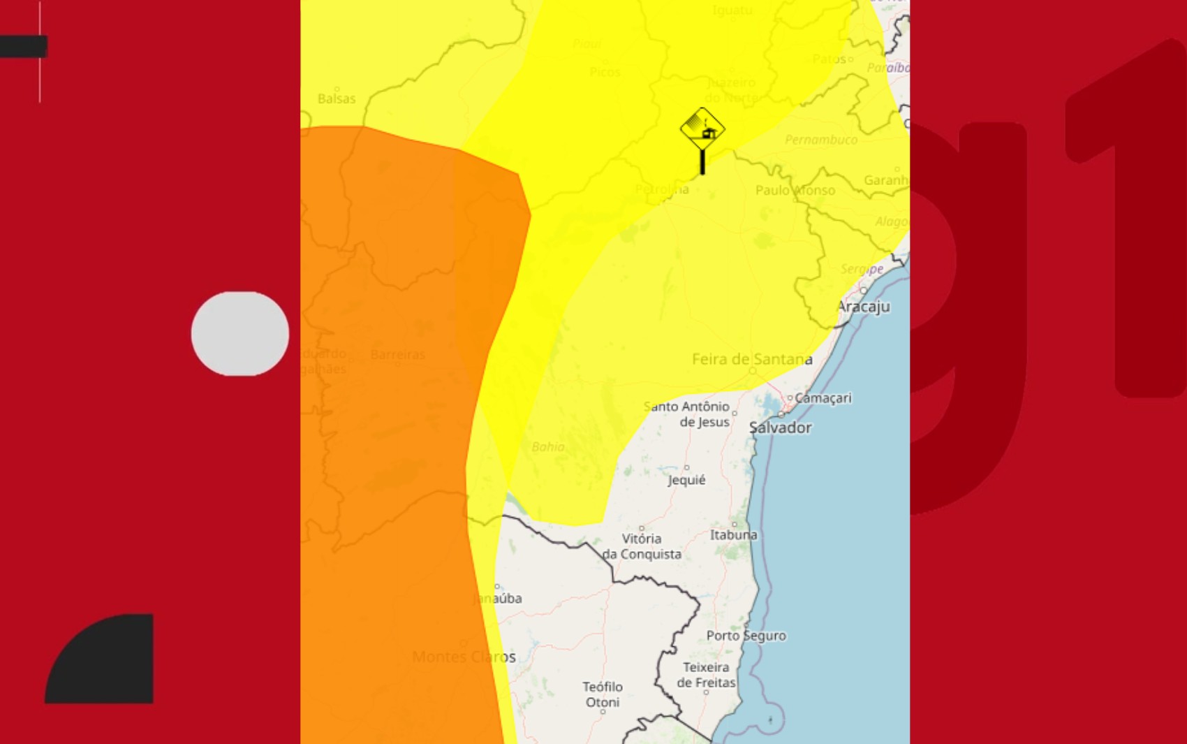 Bahia tem alerta de vendaval, baixa umidade relativa do ar e cidades na lista das 50 mais frias nas últimas 24h