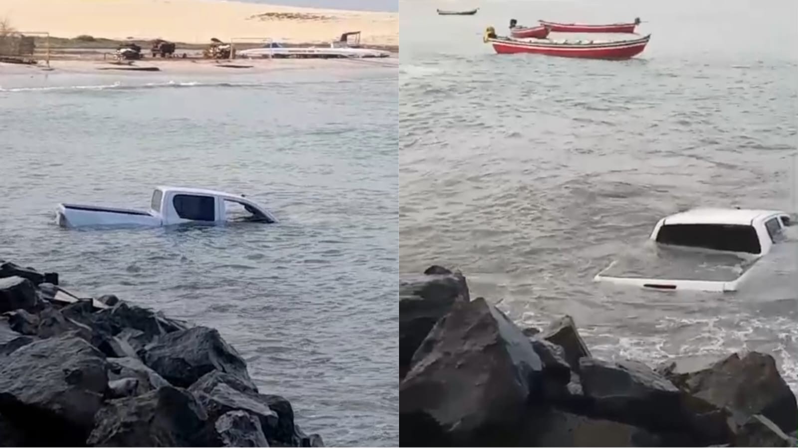 Carro é engolido pelo mar na Praia de Jericoacoara, no Ceará; vídeo