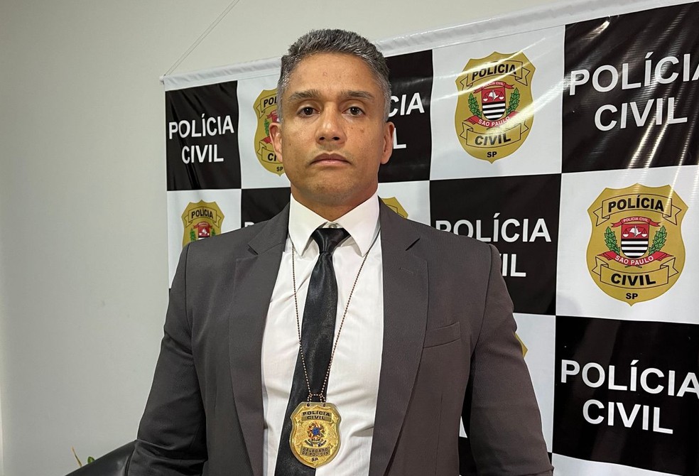 O delegado José Clésio Silva de Oliveira Filho, do 1º Distrito Policial de Indaiatuba — Foto: Gustavo Biano/EPTV