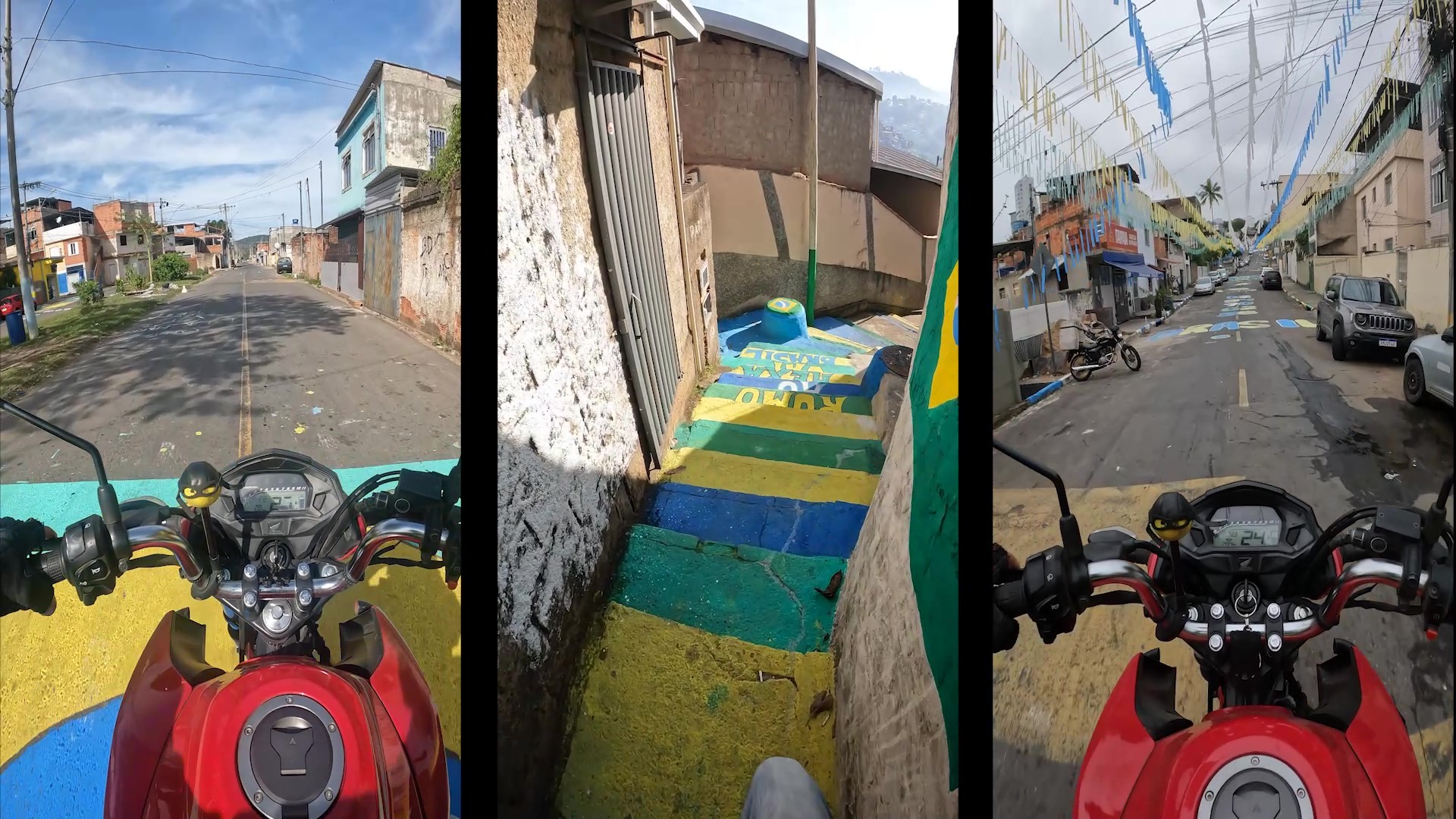 Motoboy de Juiz de Fora viraliza com 'motovlog' e troca registro de chuvas por ruas enfeitadas para a Copa