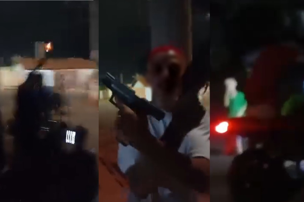 VÍDEO: homens atiram para o alto e ostentam armas ao lado de crianças em Campo Grande
