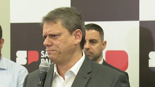 Greve em SP é contra privatizações; Tarcísio diz que há motivação política - Foto: (TV Globo/Reprodução)