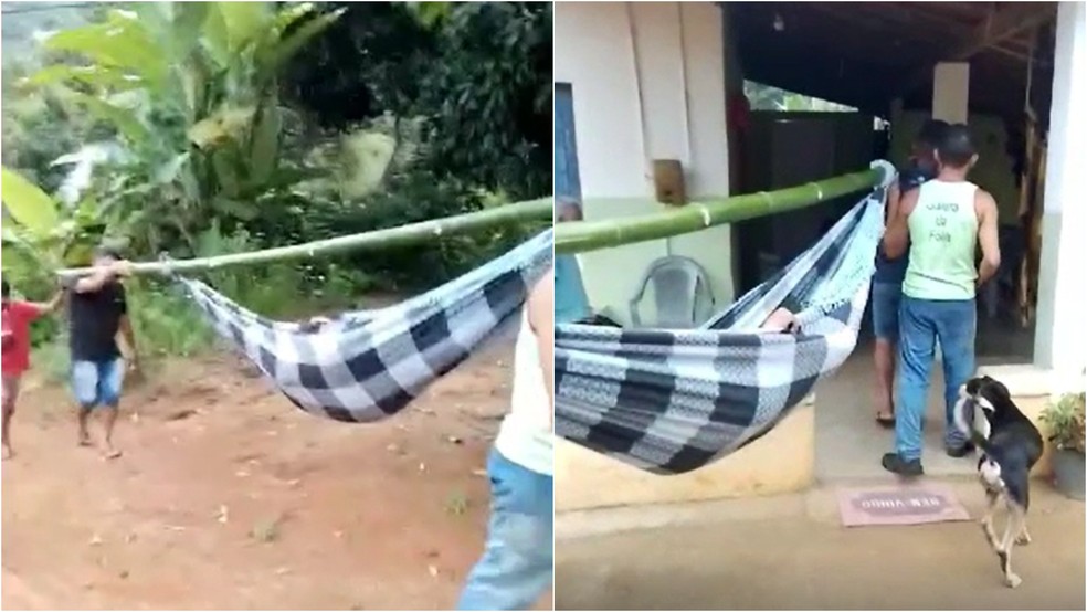 O idoso Antônio Marques tem dificuldade de se movimentar e mora em uma comunidade de difícil acesso. — Foto: Reprodução