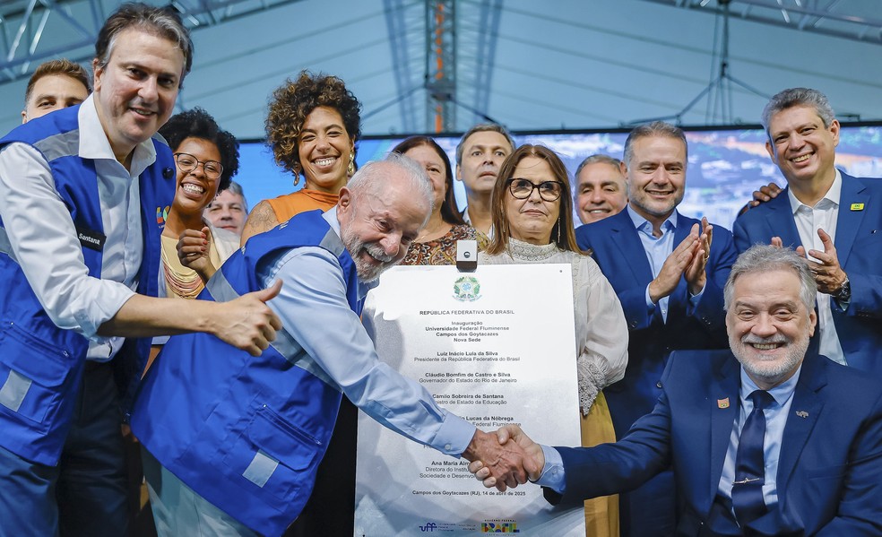 Presidente da República, Luiz Inácio Lula da Silva, durante cerimônia de inauguração da Nova Sede da Unidade de Campos dos Goytacazes da Universidade Federal Fluminense – UFF — Foto: Ricardo Stuckert/Presidência da República