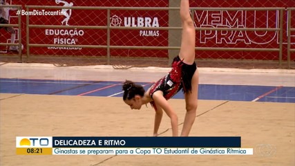 Ginastas se preparam para Copa TO Estudantil de Ginástica Rítmica