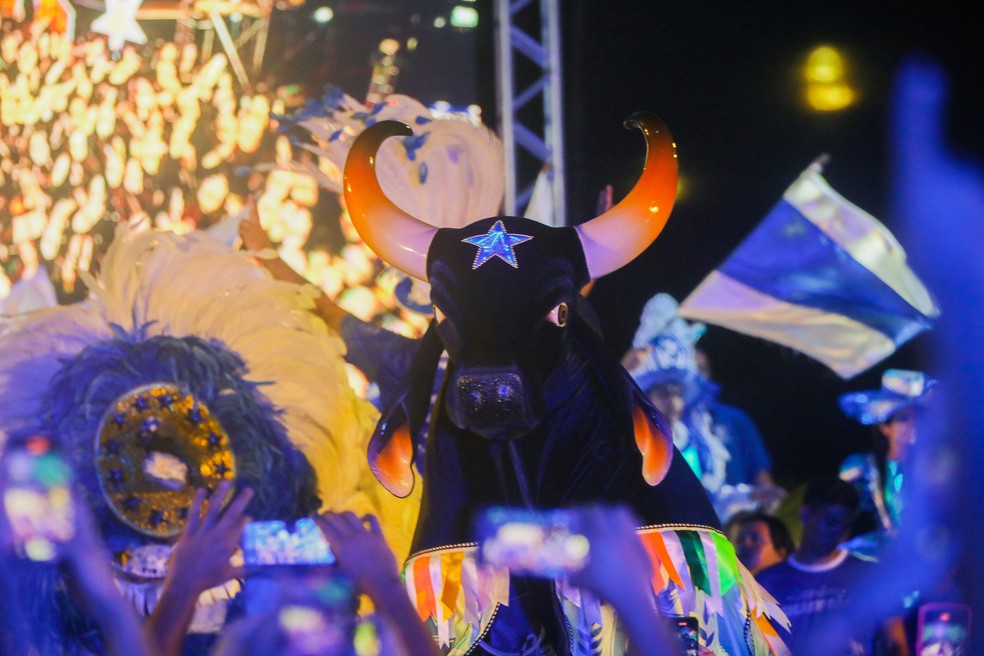 Boi Caprichoso na Festa da Vitória, em Manaus. — Foto: Arthur Castro/Secom