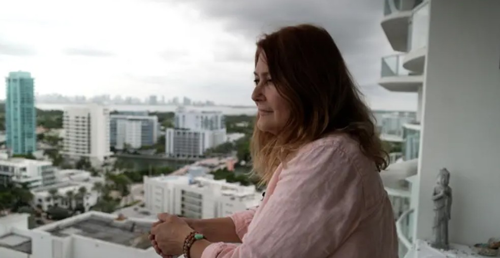 Vista de Miami Beach, do apartamento de Ilona Biskup — Foto: José María Rodero/BBC News Mundo