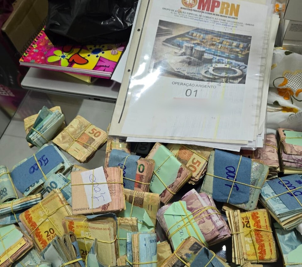 Operação Argento mira grupo suspeito de lavagem de dinheiro do tráfico de drogas — Foto: MPRN/Divulgação
