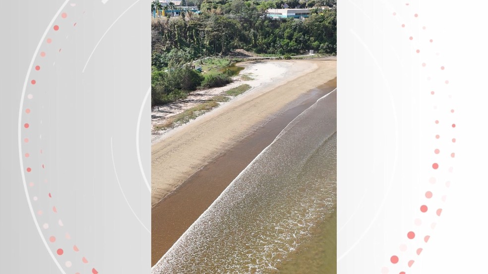 Toda a areia da parte norte da Praia de Camburi em Vitória, Espírito Santo, foi trocada — Foto: Wilbert Suave/Assessoria parlamentar