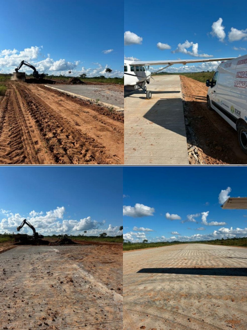 Pista de pouso e decolagem de Santa Rosa do Purus está deteriorada — Foto: Ortiz Táxi Aéreo/Arquivo pessoal
