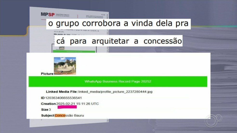 3 de 3
Gaeco aponta que ex-secret&aacute;ria de Bauru articulou concess&atilde;o do lixo em grupo do WhatsApp antes de assumir cargo &mdash; Foto: TV TEM/Reprodu&ccedil;&atilde;o