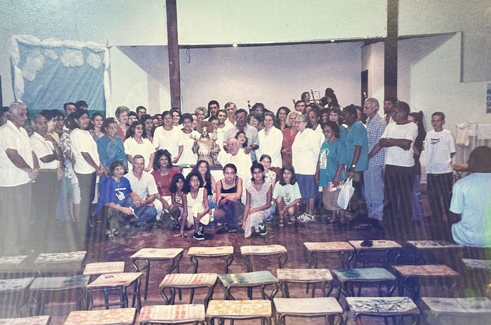 Chegada da Relíquia ao Santuário Santo Antônio de Pádua, em 13 de junho de 2000. — Foto: Arquivo Pessoal