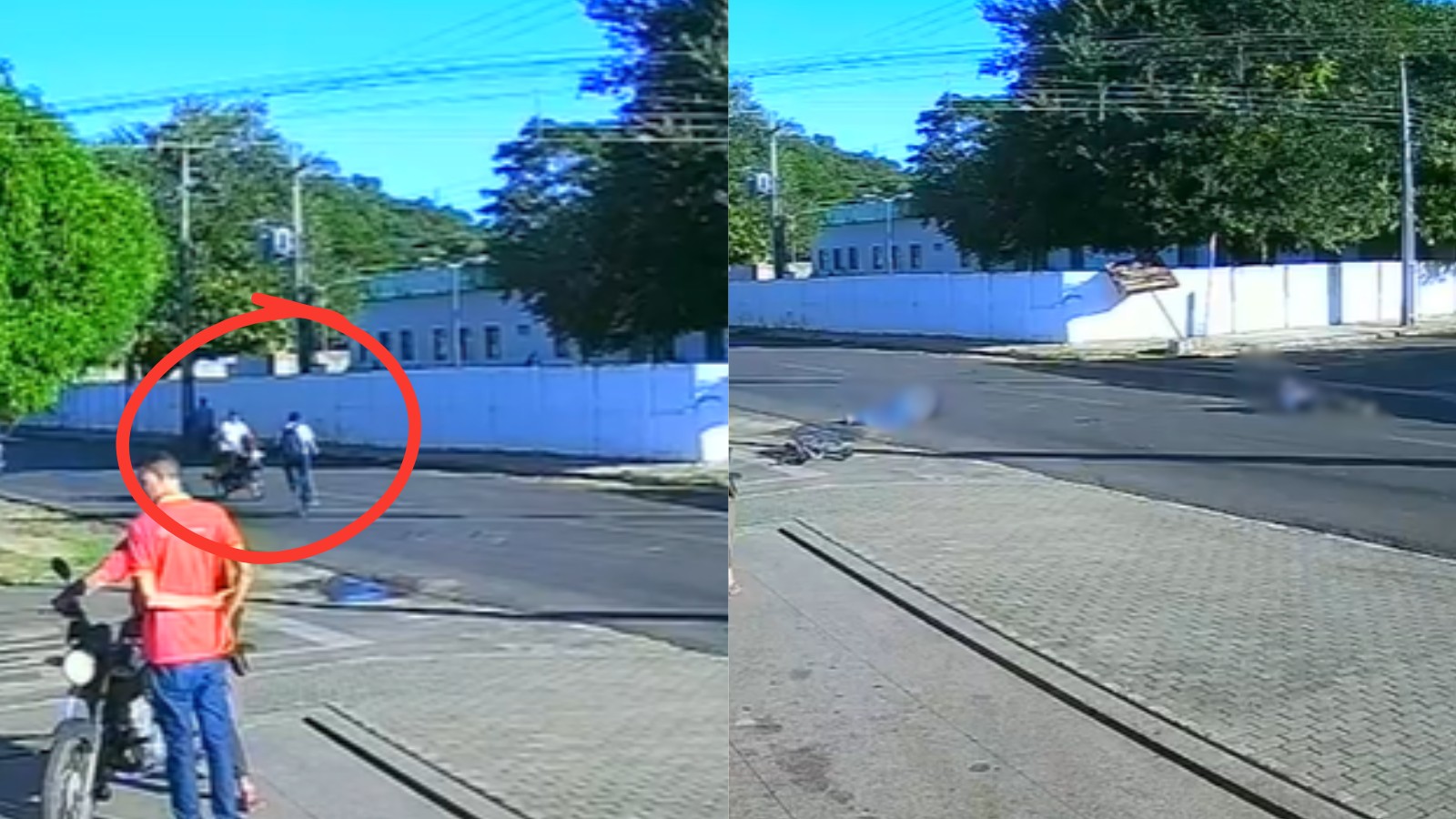 VÍDEO: Motociclista de 23 anos fica em estado grave após colisão com ciclista em cruzamento no PI