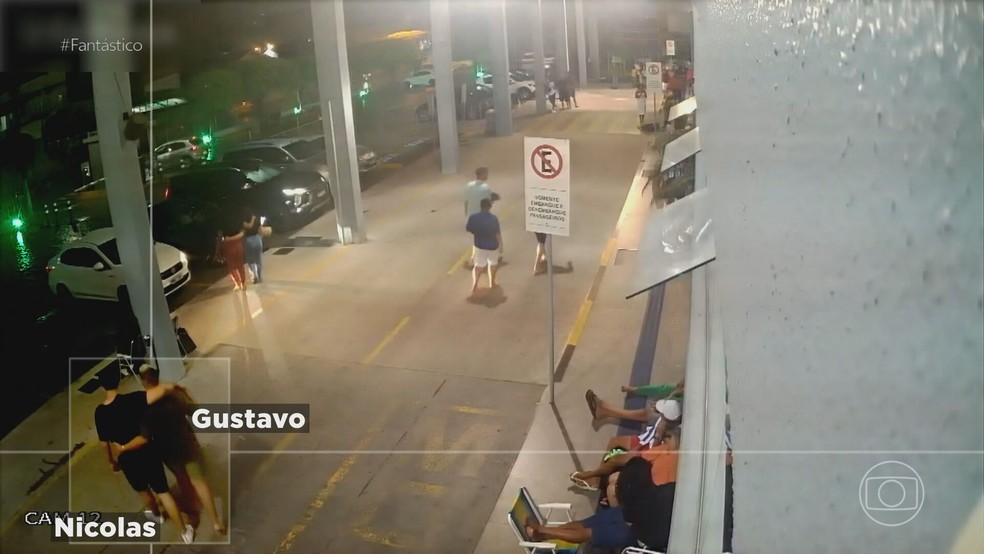 Imagens mostram como foi a madrugada deles em Balneário Camboriú. — Foto: Reprodução/Fantástico