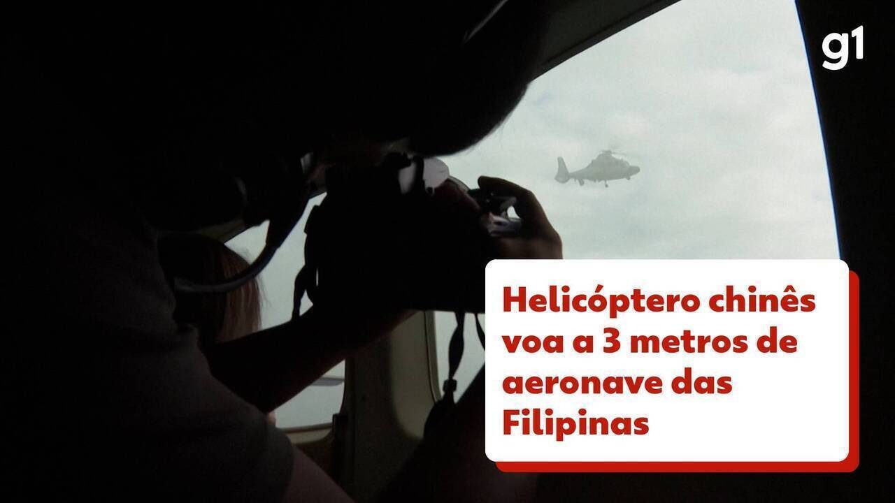 VÍDEO: Helicóptero chinês voa a 3 metros de avião das Filipinas: 'Está muito perto e é muito perigoso'