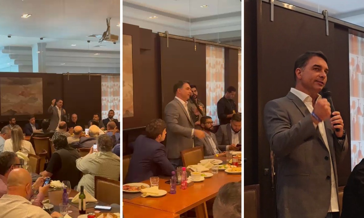 ‘Roubalheira na mais alta cúpula do Judiciário', diz Flávio Bolsonaro em almoço com empresários