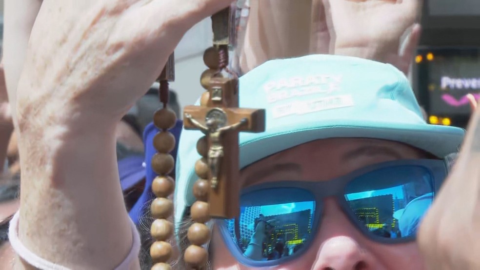 Show de Padre Marcelo Rossi reuniu fiéis em um momento marcado por músicas religiosas e mensagens de fé. — Foto: Reprodução/TV Globo