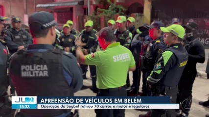 Operação de trânsito remove veículos abandonados das ruas de Belém