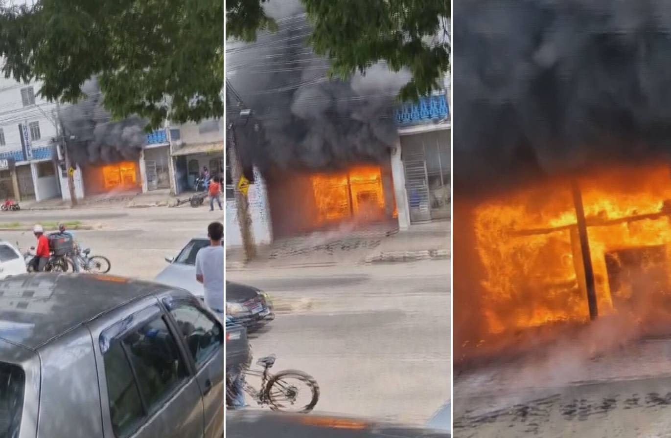 Oficina pega fogo em João Monlevade