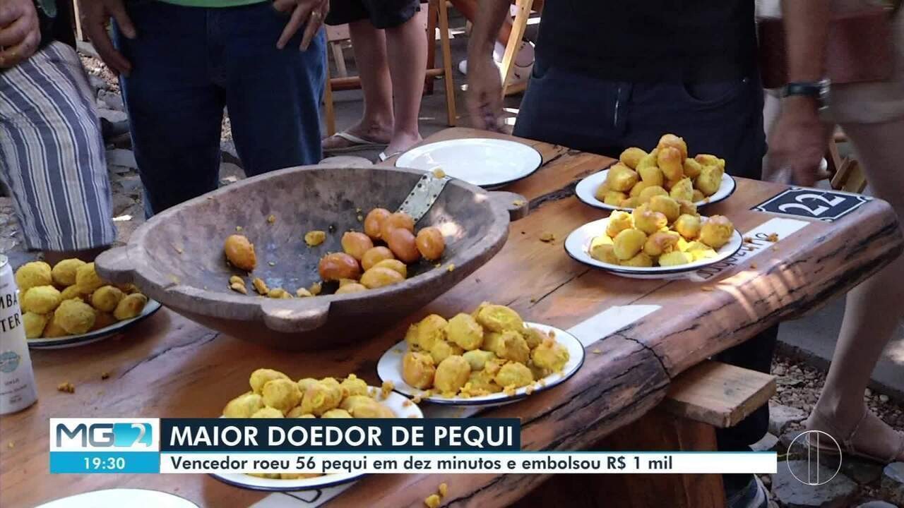 Concurso de ‘melhor roedor de pequi do mundo’ agita festa tradicional