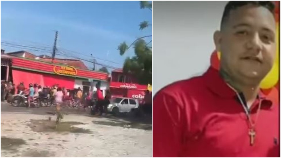 Marcelo Alves Viana, de 25 anos, foi morto em frente ao estabelecimento onde trabalhava como entregador. — Foto: Reprodução