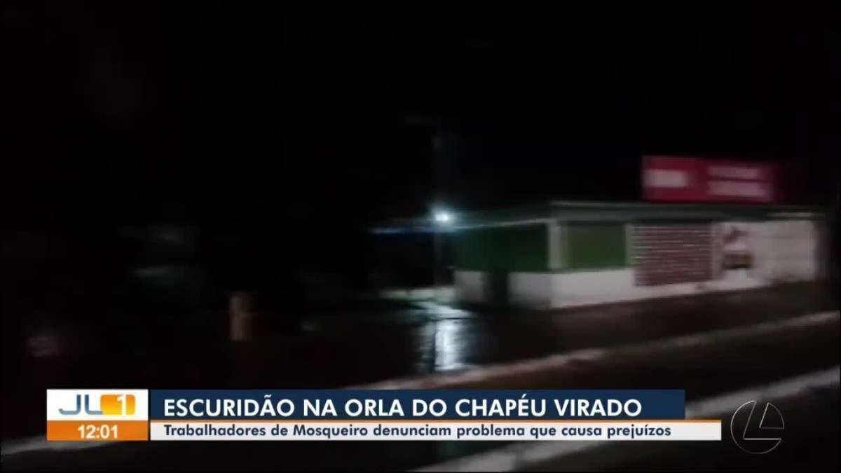 Comerciantes ficam no escuro após serviços na rede elétrica da orla de Mosqueiro, ilha de Belém