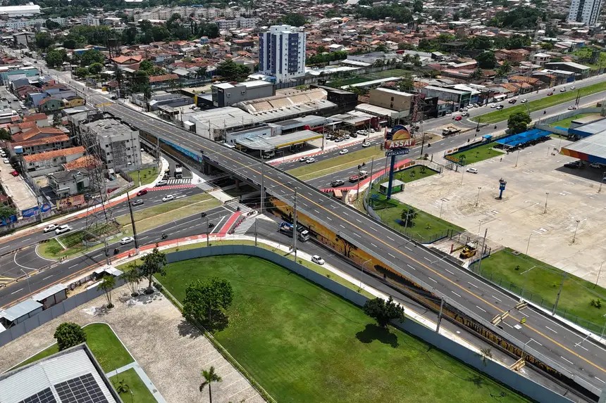 Viaduto da avenida Mário Covas com avenida Independência é inaugurado em Ananindeua