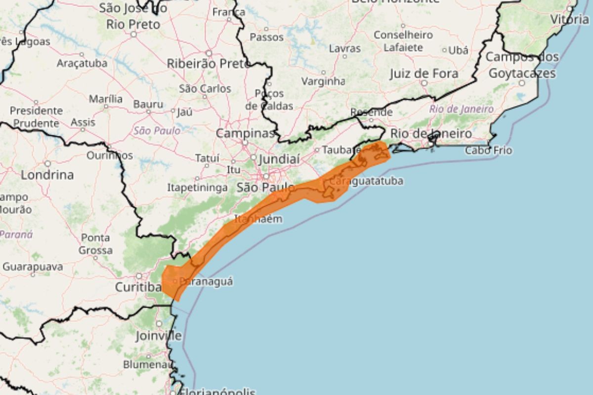 Inmet emite alerta de perigo para ventos costeiros no litoral de SP; Defesa Civil prevê chuva e ventos fortes