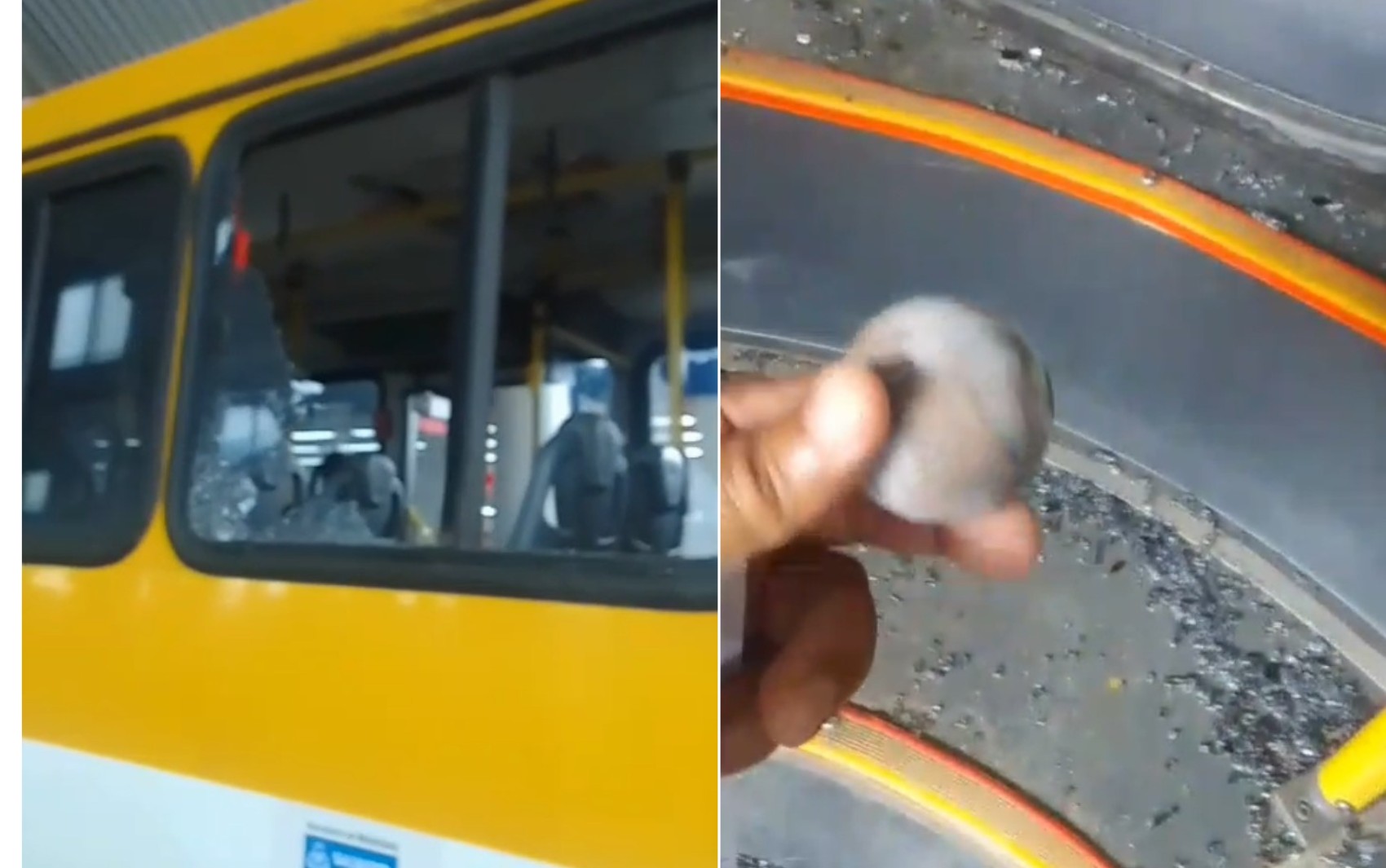 Motorista de ônibus fica ferido após homens vandalizarem transporte com explosivos e barras de ferro em Salvador