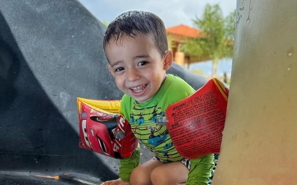 Anthony Pietro da Silva, de 3 anos, morreu afogado em resort, em Goiás — Foto: Reprodução/Redes sociais