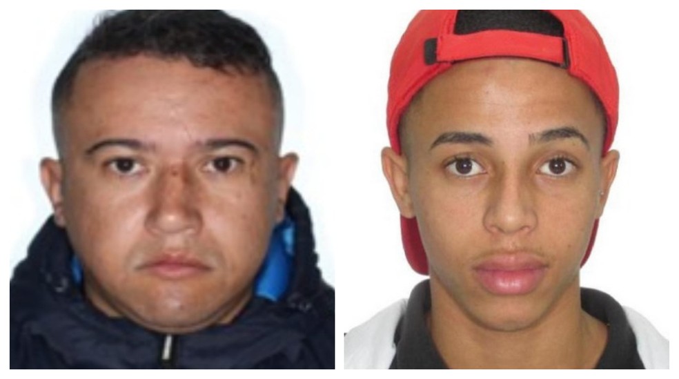 Felipe Avelino da Silva (à esq.) e Flávio Henrique Ferreira de Souza, suspeitos da execução do ex-delegado Ruy Ferraz Fontes. — Foto: Reprodução/TV Globo