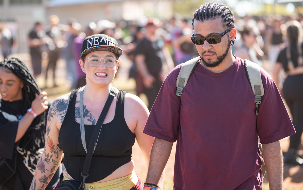 Público mostra atitude com visual cheio de personalidade no João Rock 2023 em Ribeirão Preto, SP — Foto: Érico Andrade/g1