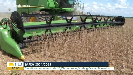Produtores esperam crescimento de 10,7% na produção de grãos do Tocantins