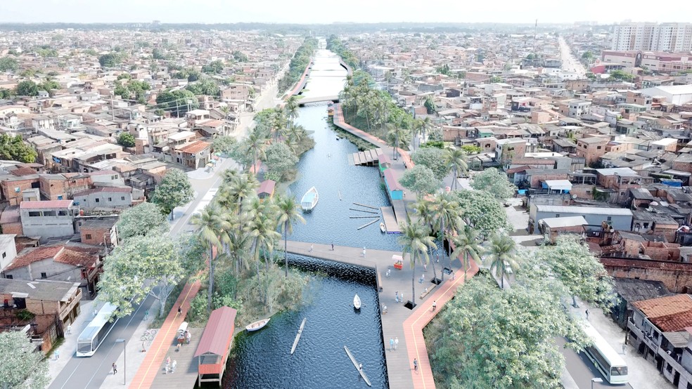 Parque Urbano Igarapé São Joaquim, em Belém, COP 30. — Foto: GRS Arquitetura