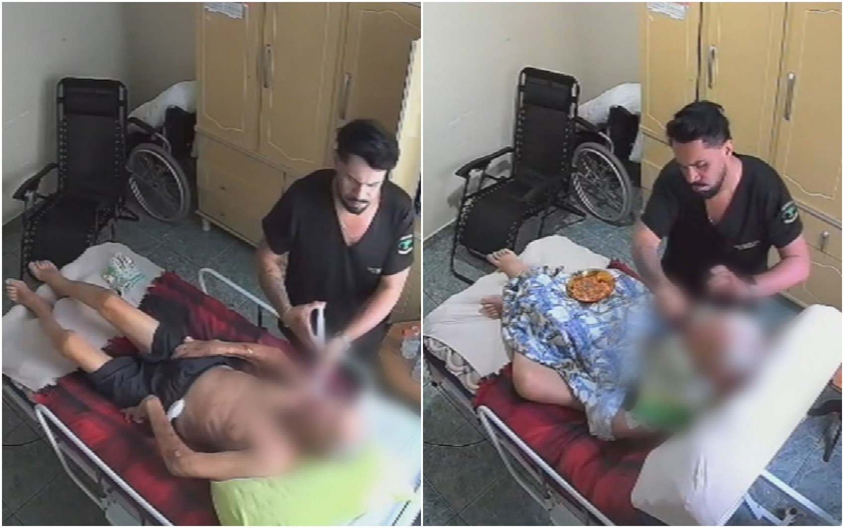 Novas imagens mostram técnico em enfermagem agredindo idoso com Alzheimer; imagens fortes 