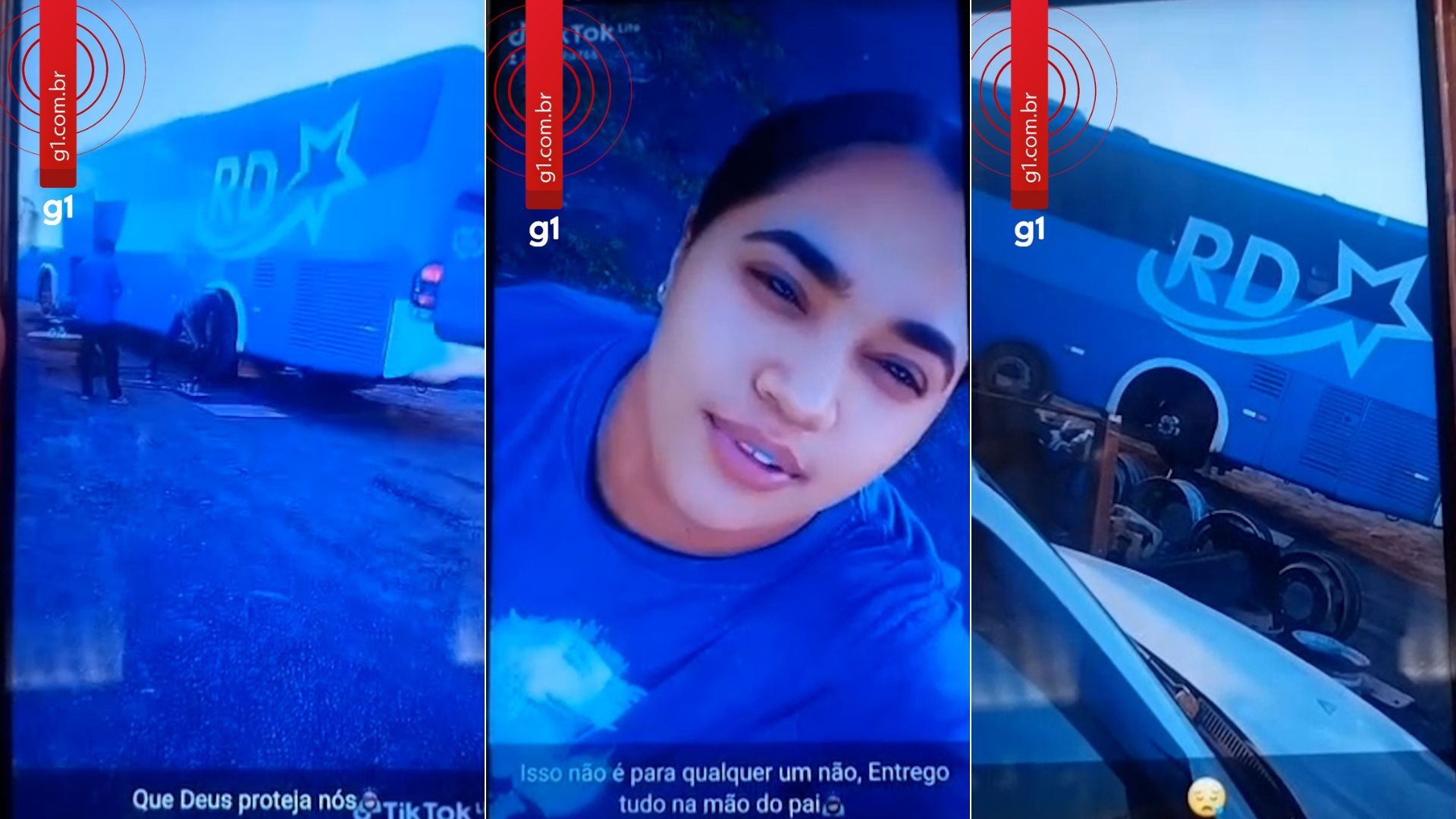 Vítima filmou ônibus com um pneu antes de acidente que deixou 7 mortos na BR-153: ‘Que Deus proteja nós’