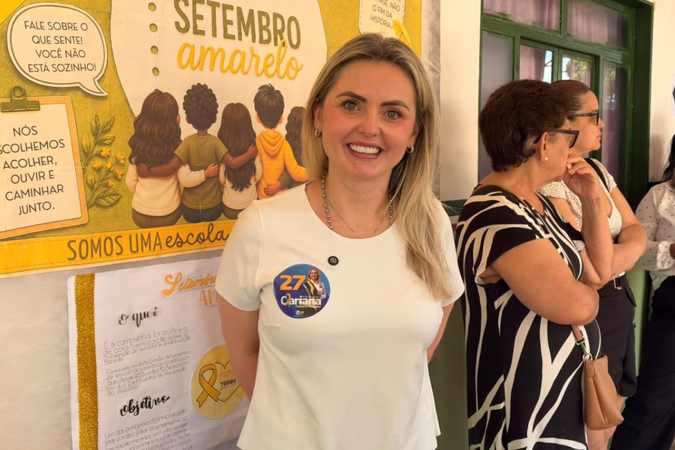 Candidata à presidência da república Clariana Barão (DC) — Foto: Mariana Freitas