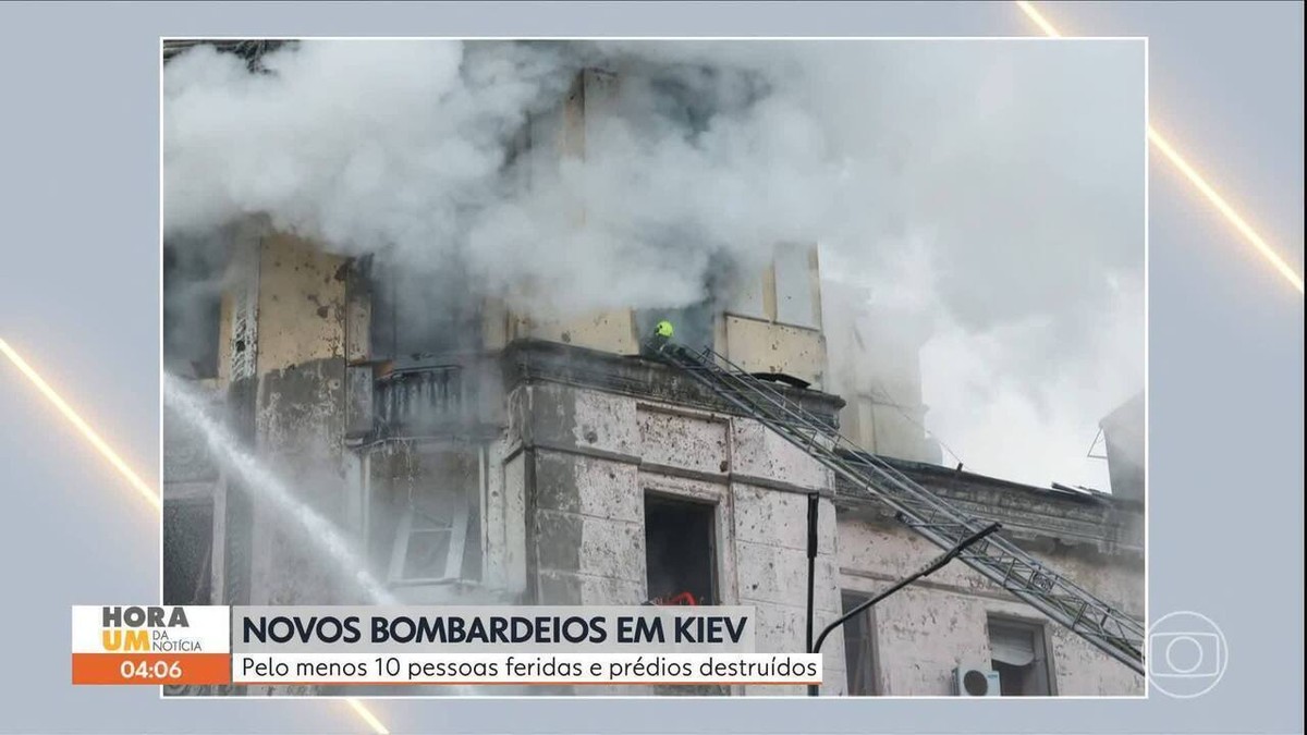 Ataque russo contra Kiev atinge prédios residenciais e deixa feridos