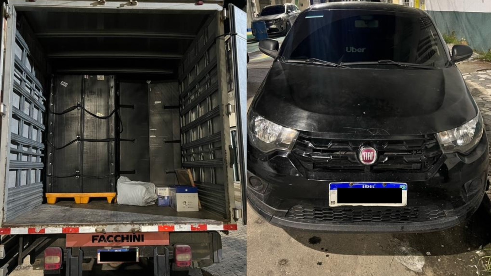 Dupla é presa por roubar caminhão com eletrodomésticos e fazer motorista refém